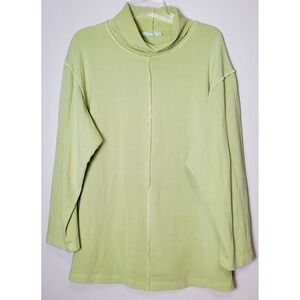 Bryn Walker Bamboo‎ Organic Cotton French Terry Turtleneck Lagenlook Casual Cozy